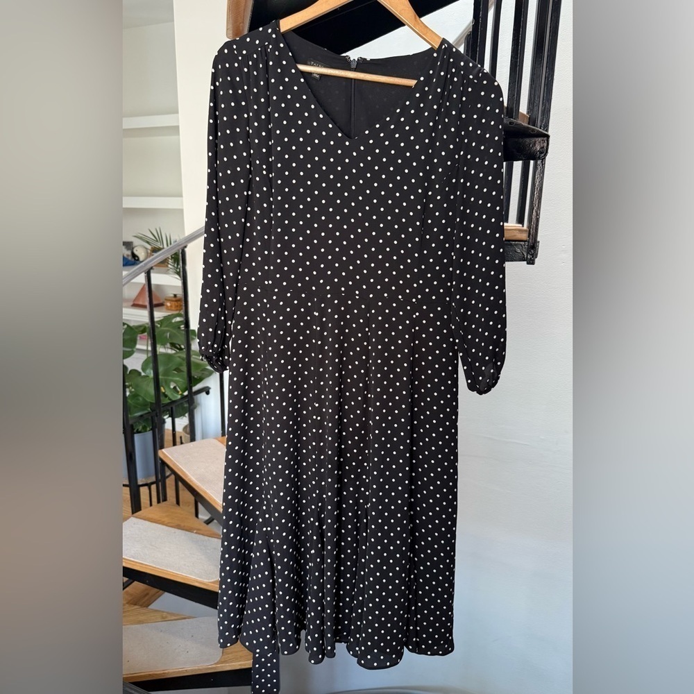 TALBOTS DITSY DOT FIT & FLARE DRESS SIZE 2 - Picture 6 of 8
